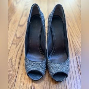 Women’s Nine West Silver Glitter High Heels Size 8.5M